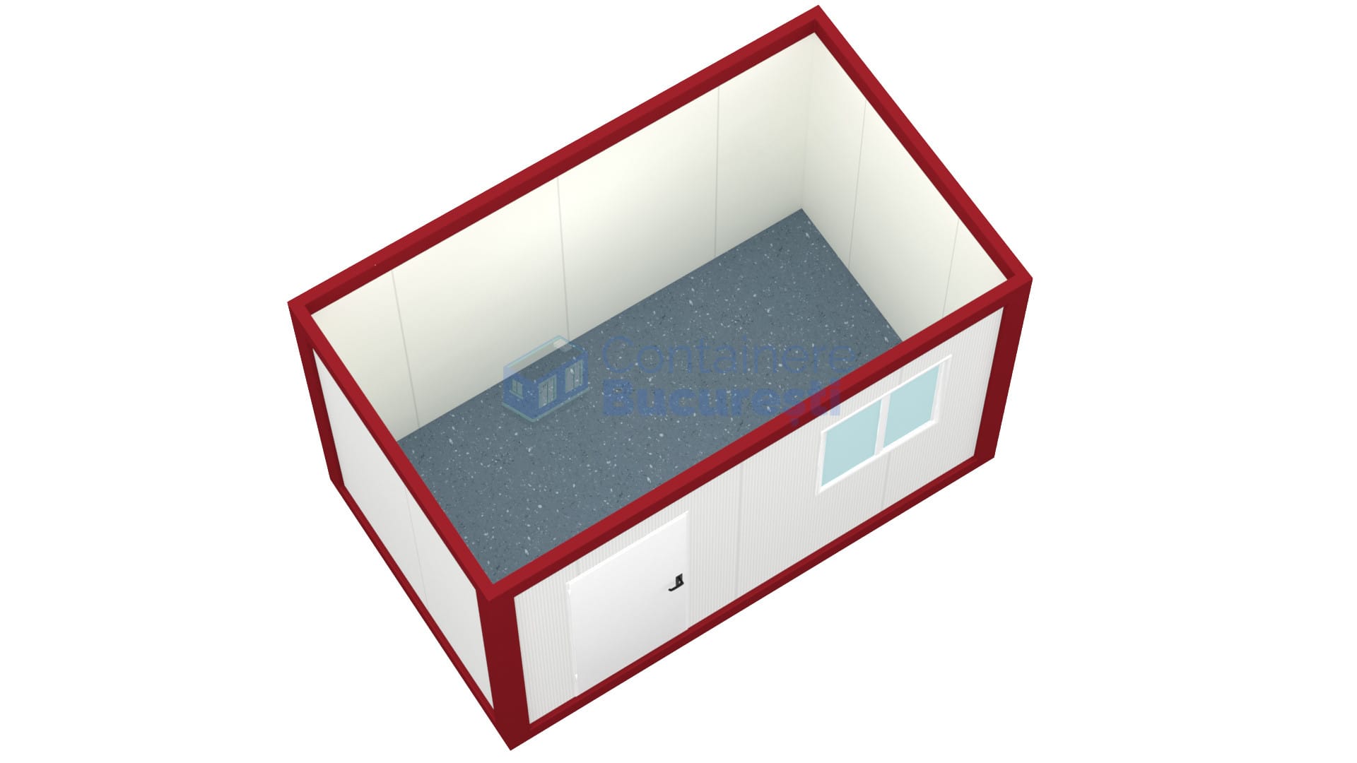 container birou bucuresti 4metri 1geam rosu1