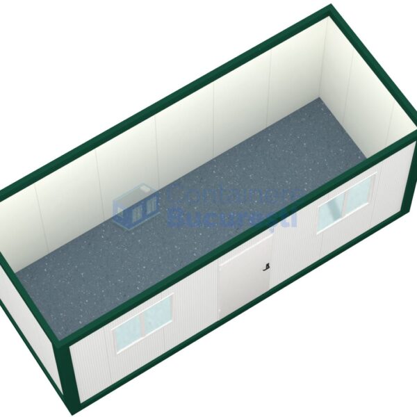 container birou bucuresti 6metri 2geamuri verde2