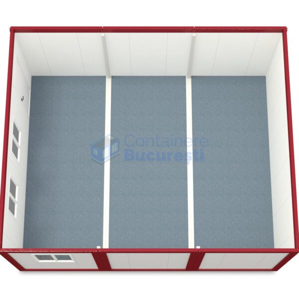 container modular bucuresti 6x7.2m rosu2