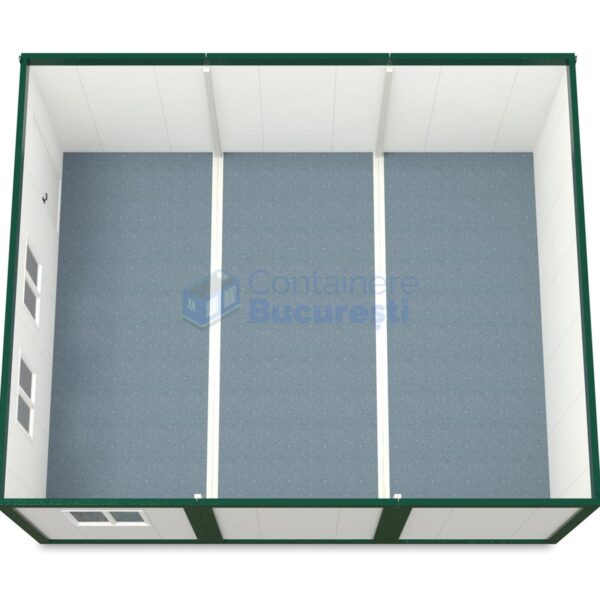 container modular bucuresti 6x7.2m verde2