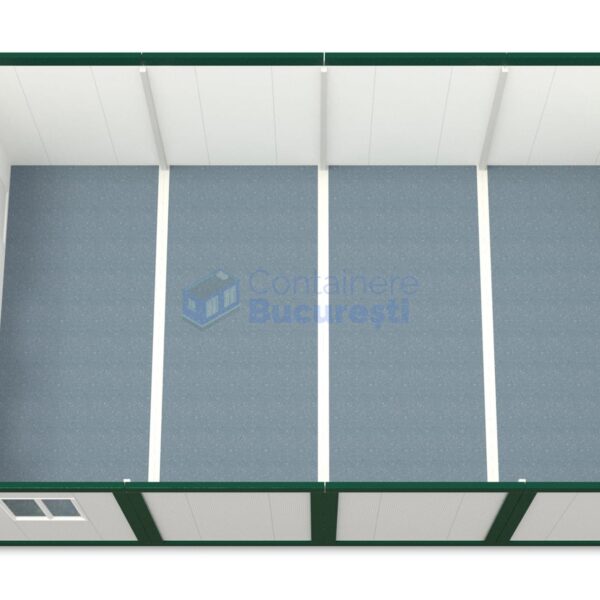 container modular bucuresti 6x9.6m verde2