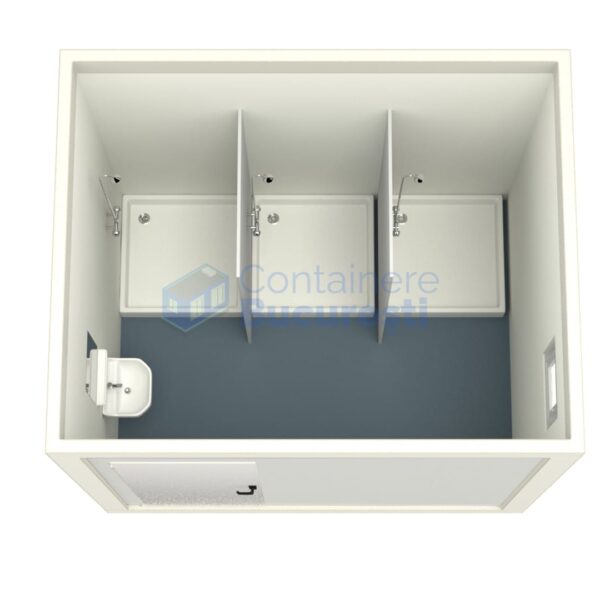 container sanitar bucuresti 3metri 3dusuri alb
