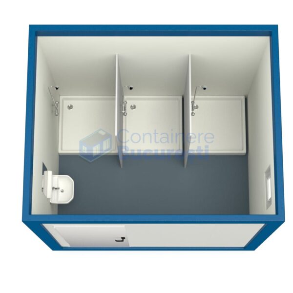 container sanitar bucuresti 3metri 3dusuri albastru