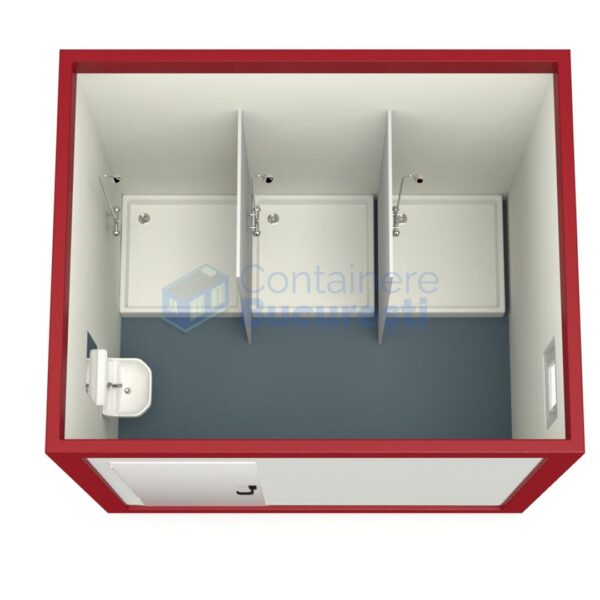 container sanitar bucuresti 3metri 3dusuri rosu