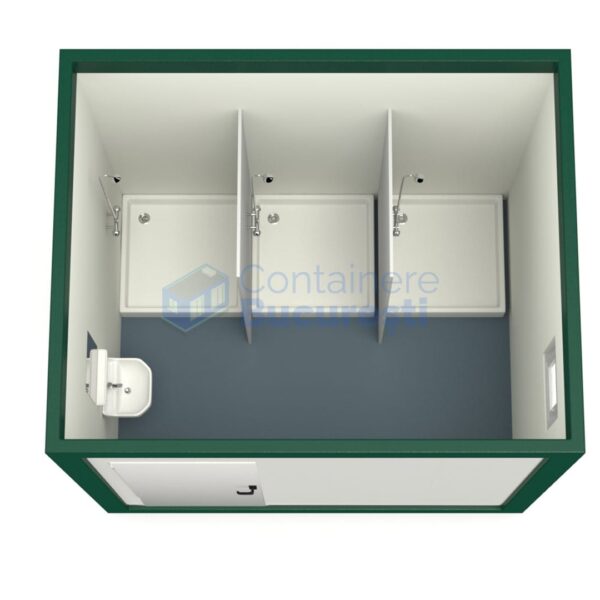 container sanitar bucuresti 3metri 3dusuri verde
