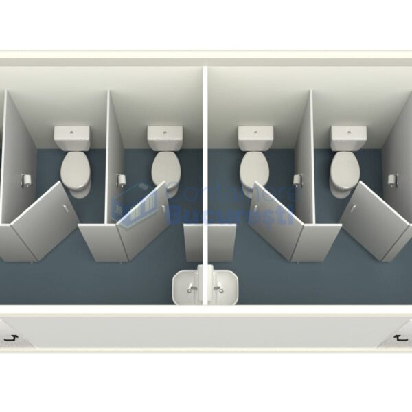 container sanitar bucuresti 6metri 5wc alb
