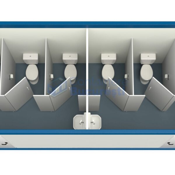container sanitar bucuresti 6metri 5wc albastru